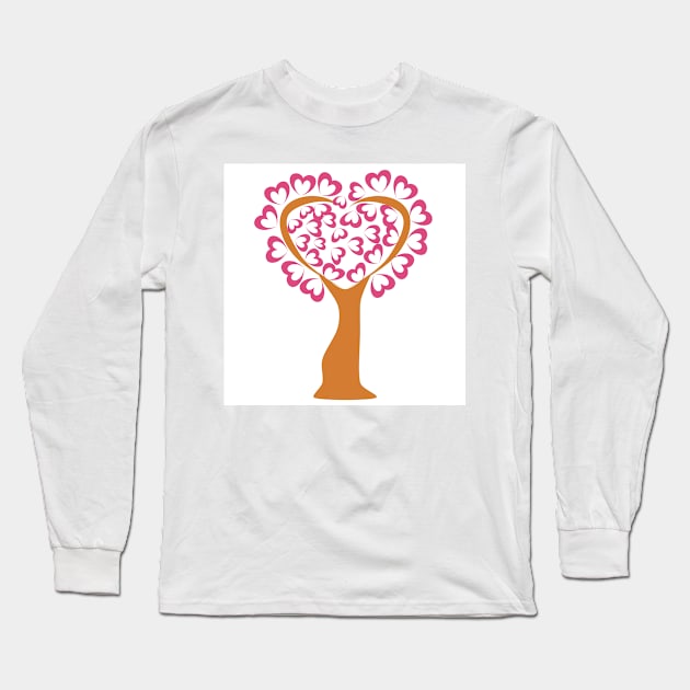 A hearts Tree Long Sleeve T-Shirt by ikshvaku